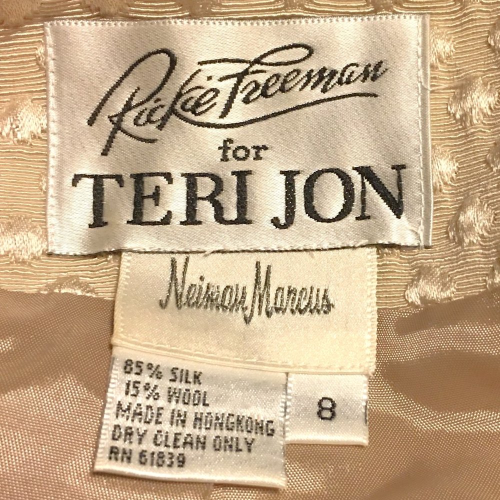 RICKIE FREEMAN for TERI JON Silk & Wool Cocktail Skirt Suit ✨ NEIMAN MARCUS - Picture 15 of 16